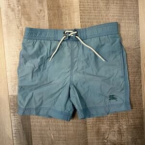 Burberry Children Swim Trunks 4Y Blue Embroidered Logo